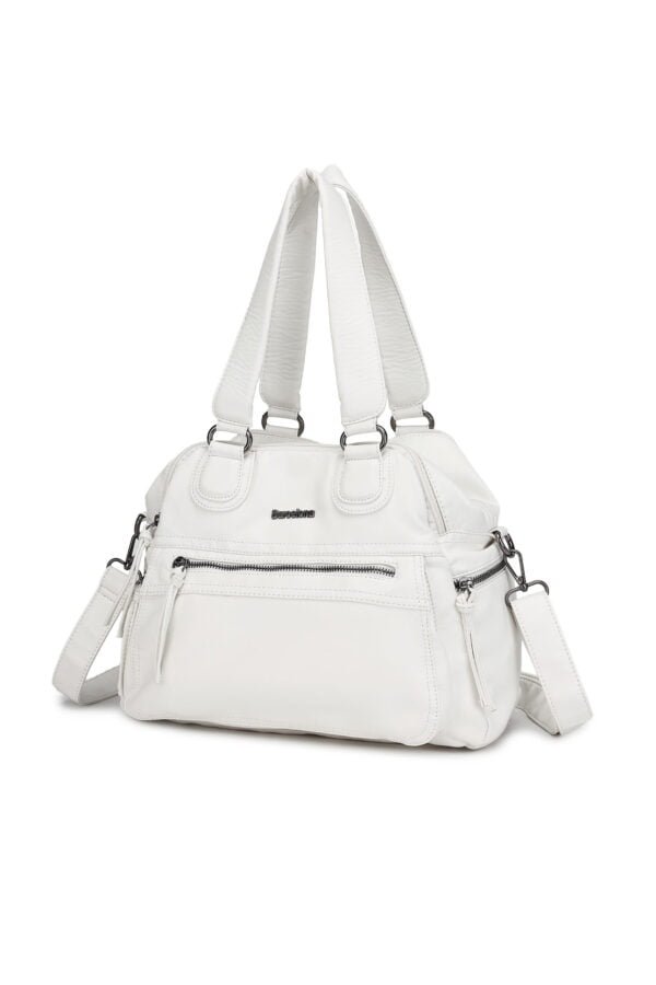 21-K Barcelona 1868 Washed Leather Women's Shoulder Bag - Soft Design - Görsel 2