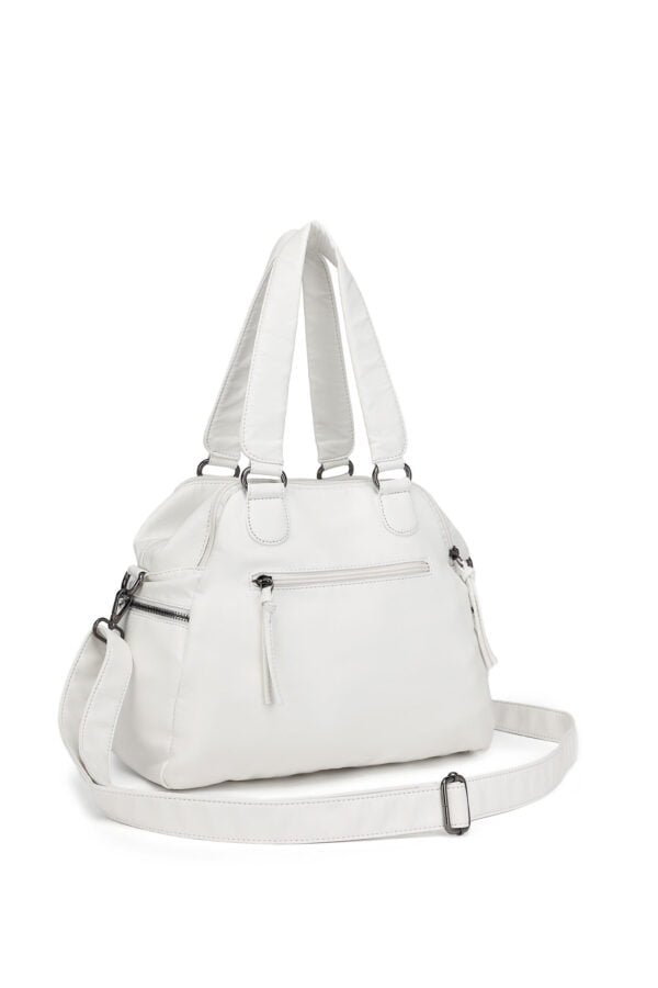 21-K Barcelona 1868 Washed Leather Women's Shoulder Bag - Soft Design - Görsel 3